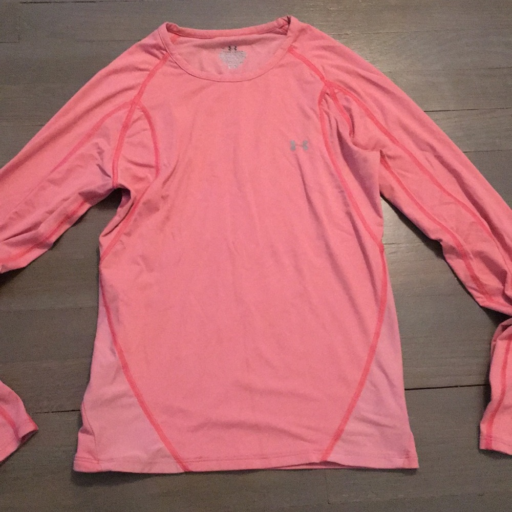 Under Armour Long Sleeve Metal Pink Exercise Top